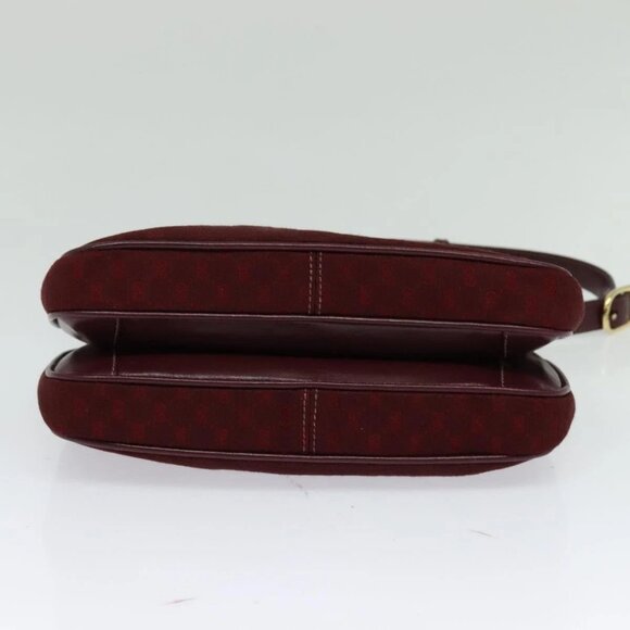 GUCCI Micro GG Canvas Shoulder Bag Red Gold Auth BA2289 - Picture 7 of 16